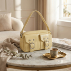 Urban Edge Structured Handbag - Lemon Yellow Edition